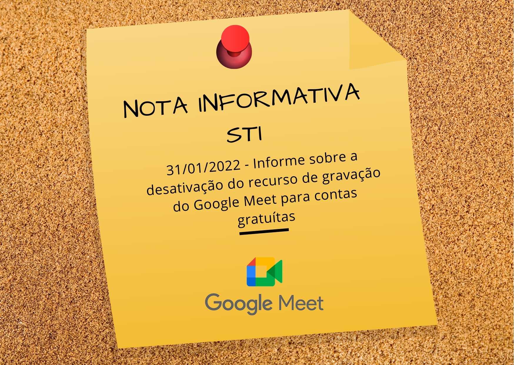 Nota Informe google meet